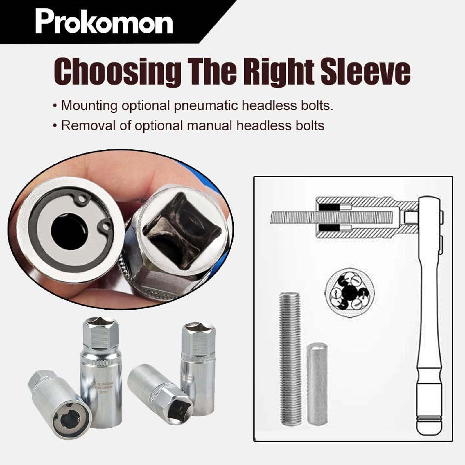 Socket Set - Extractor Set 4 Pieces 1/4Inch Universal
