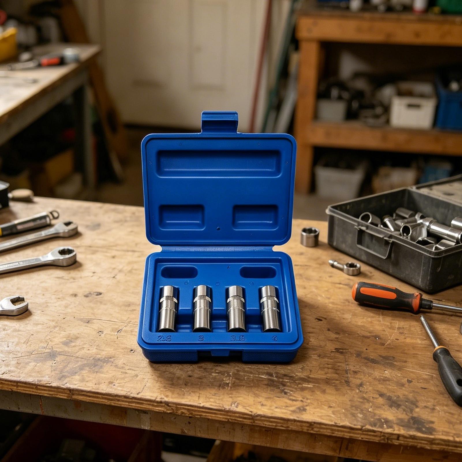 Socket Set - Bolt Extractor Kit 4 Pieces 1/4Inch