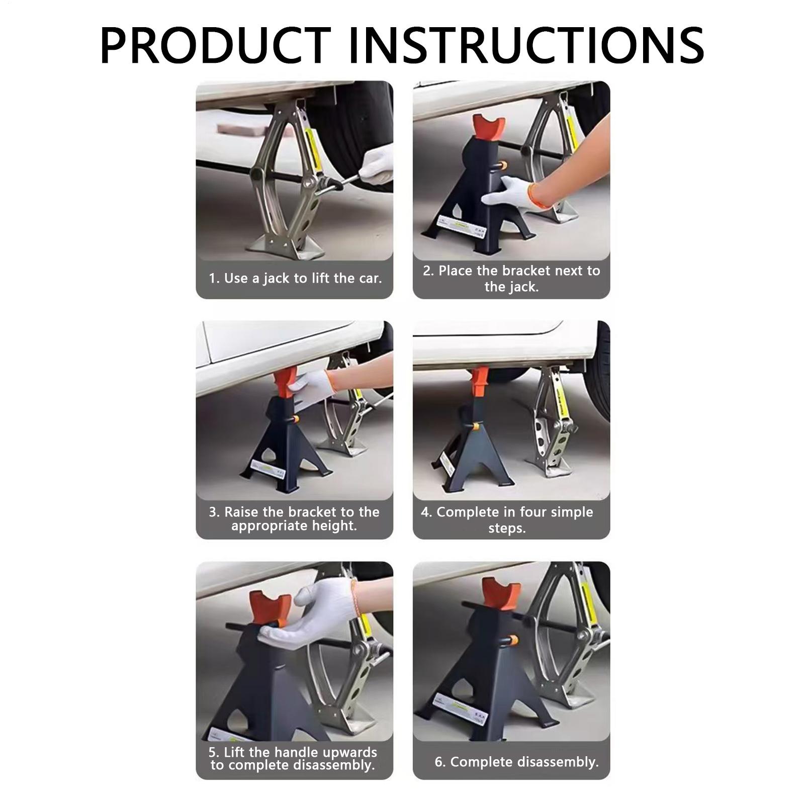 Car Jack - Truck Jack Stands 3 Ton/ 6