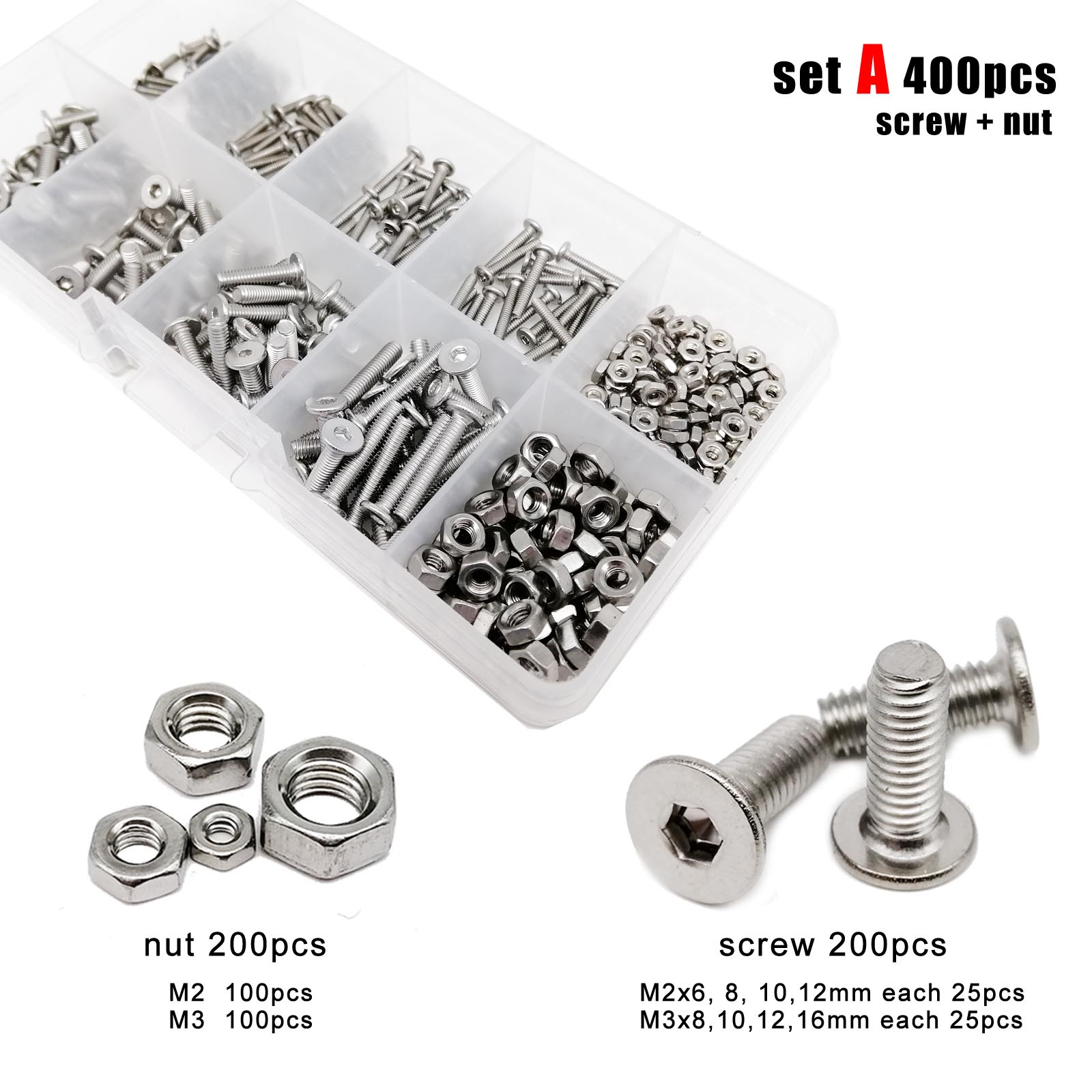 400/2100 M1.6 M2 M3 M4 M5 304  - Socket Set review and price