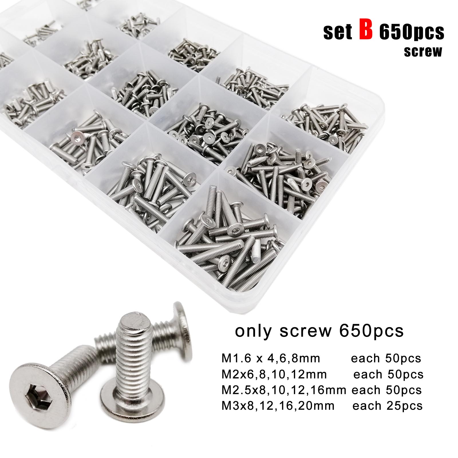 400/2100 M1.6 M2 M3 M4 M5 304  - Socket Set review and price
